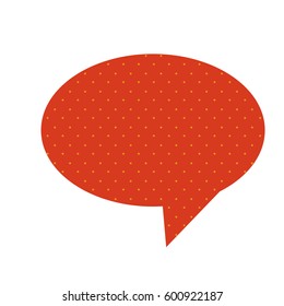 red chat oval bubble icon, vector illustraction design