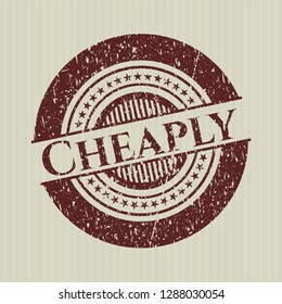 Red Cheaply rubber stamp