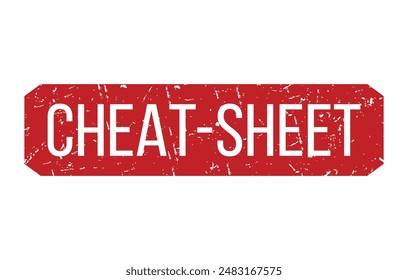 Red Cheat sheet Rubber Stamp Seal Vector illustration isolated on white background