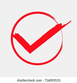 Red check brush, Vector