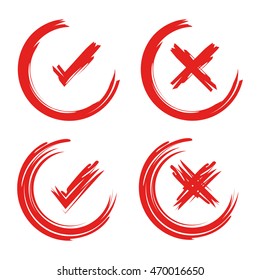 red check mark