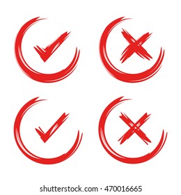 red check mark