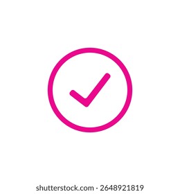 red check mark icon on red round circle blue border white background vector file type