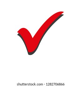 Similar Images, Stock Photos & Vectors of Red tick. Red check mark ...