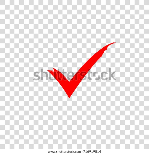 赤いチェックマークのアイコン ベクターチェックマーク ベクターイラスト 編集しやすい色 透明な背景 のベクター画像素材 ロイヤリティフリー
