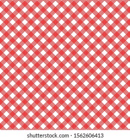 Red check pattern. Texture for plaid, tablecloths, clothes, shirts, dresses, paper, bedding, blankets, quilts and other textile products. Vector illustration EPS 10