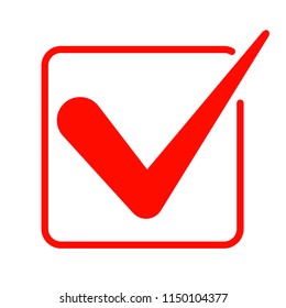 Red Checkbox Rounded Rectangle Vector Check Stock Vector (Royalty Free ...