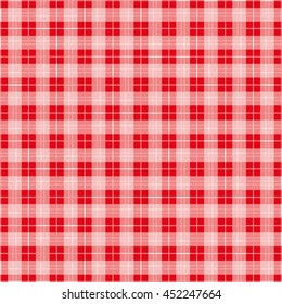 Red checked blanket pattern. Eps 10 vector file.