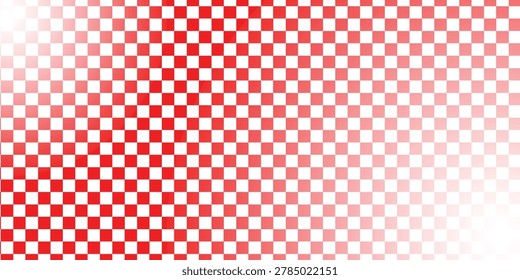 Red Checkerboard Pattern Background With Gradient Fade Abstract Geometric Texture