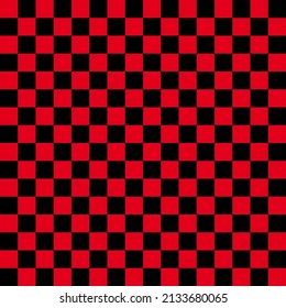 Red checkerboard pattern. Chess flag for winning motorsports. Vector illustration.