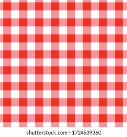 red checkerboard tablecloth - vector illustration