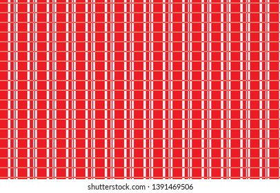 Red checkered cotton background - Vector Illustration.- Vector