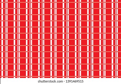 Red checkered cotton background - Vector Illustration.- Vector