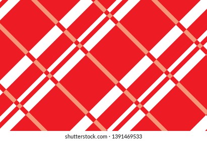 Red checkered cotton background - Vector Illustration.- Vector