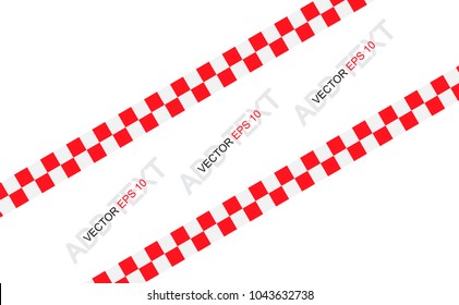 Red checkered flag. Racing flag isolated on white.