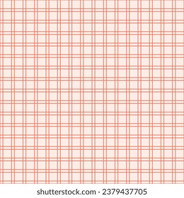Red checkered line vector pattern. Seamless tablecloth texture.