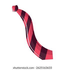 Red checkered necktie Vector illustration