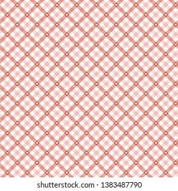 Red Checkered Table Cloth Background White Stock Vector (Royalty Free