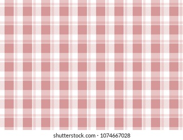 Red checkered tablecloth. Red gingham seamless pattern. Texture from squares for plaid, tablecloths and other textile products. Vector illustration