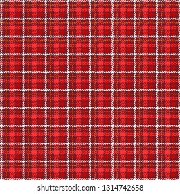 Red checkred plaid pattern tablecloth fabric