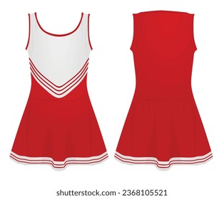 Red cheerleaders dress. vector illustration