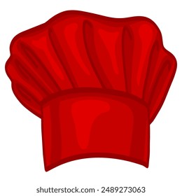 Ilustración vectorial de gorro de chef rojo