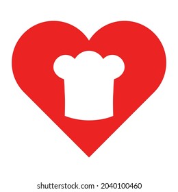 Red chef hat and heart