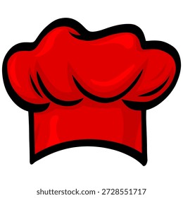 Red Chef Hat Illustration Icon