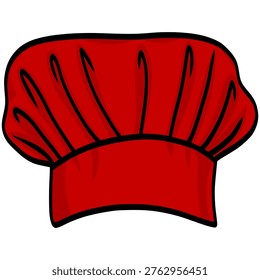 Red Chef Hat Illustration Toque Blanche Vector