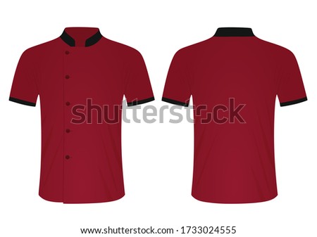 Red chef uniform. vector illustration
