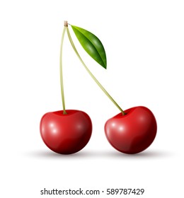 Red cherry berries
