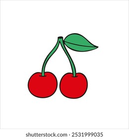 Red cherry computer graphic art