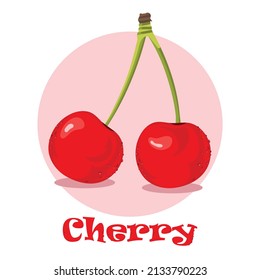 Frutos de cerezo rojos, de aspecto delicioso, aislados en un fondo blanco.
