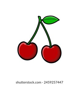 la cereza roja es adecuada para aquellos de ustedes que son vegetarianos y les gusta la fruta dulce en la mañana, adecuada para sus activos digitales y ayuda a los niños a aprender a reconocer las frutas