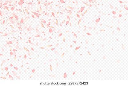 Red Cherry Vector Transparent Background. Tree Valentine Card. Blossom Dream Pattern. Sakura Free Illustration. Pink Heart Japan Banner.