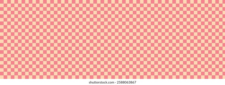 Red chess pattern background. red squares pattern. tablecloth pattern. vector illustrator