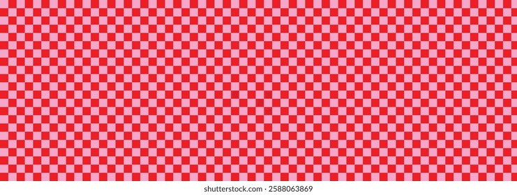 Red chess pattern background. red squares pattern. tablecloth pattern. vector illustrator