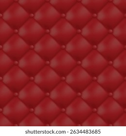 textura de chesterfield vermelho. padrão de couro sem costura