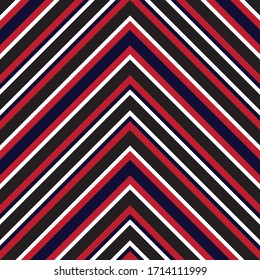 Roter Chevron-diagonal gestreifter, nahtloser Muster-Hintergrund, geeignet für Modetextilien, Grafiken