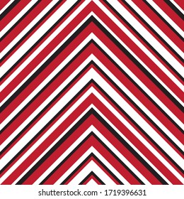Red Chevron diagonal striped seamless pattern background suitable for fashion textiles, graphics