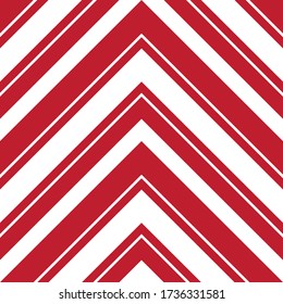 Red Chevron diagonal striped seamless pattern background suitable for fashion textiles, graphics