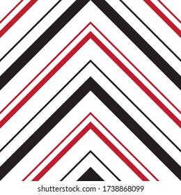 Roter Chevron diagonal gestreift nahtlose Muster Hintergrund geeignet für Modetextilien, Grafiken