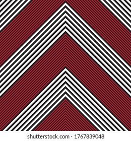 Red Chevron diagonal striped seamless pattern background suitable for fashion textiles, graphics