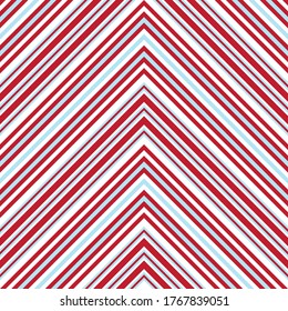 Red Chevron diagonal striped seamless pattern background suitable for fashion textiles, graphics