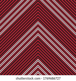 Red Chevron diagonal striped seamless pattern background suitable for fashion textiles, graphics