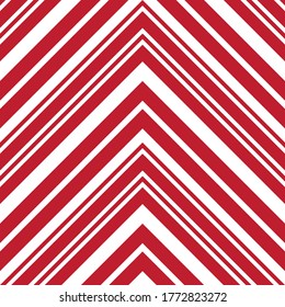 Red Chevron diagonal striped seamless pattern background suitable for fashion textiles, graphics