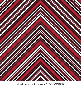 Red Chevron diagonal striped seamless pattern background suitable for fashion textiles, graphics