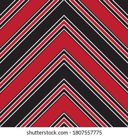 Red Chevron diagonal striped seamless pattern background suitable for fashion textiles, graphics