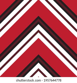 Red Chevron diagonal striped seamless pattern background suitable for fashion textiles, graphics