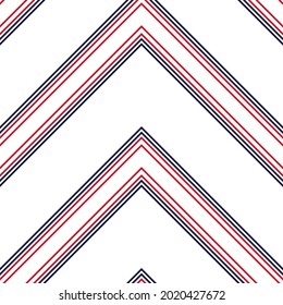 Red Chevron diagonal striped seamless pattern background suitable for fashion textiles, graphics